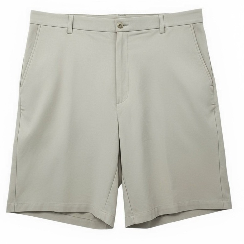 Roundtree & Yorke Performance Classic‎ Fit Tall Man Shorts Beige 50"x8" NEW